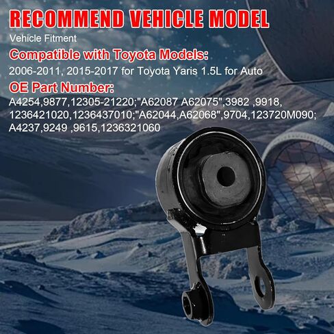 4Pcs Engine Motor & Transmission Mount Kit Compatible with Toyota Yaris 2006-2011 & 2015-2017 1.5L, Replace# A4254 A62087 A62044 A4237 in Kuwait