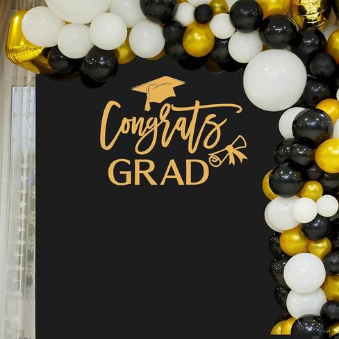 Congrats Grad Decal Sign for Balloon Arch - Graduation Decal for Grad Party, Class of 2025 Grad Party Graduation Event Planner Vinyl Decal in Kuwait