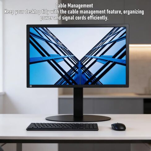 Diyeeni Single Display Freestanding Desk Stand, Adjustable Tilt Rotation Angle for 14 to 34 Inch Screen with Cable Management, Compatible with VESA 75*75mm 100*100mm in Saudi Arabia