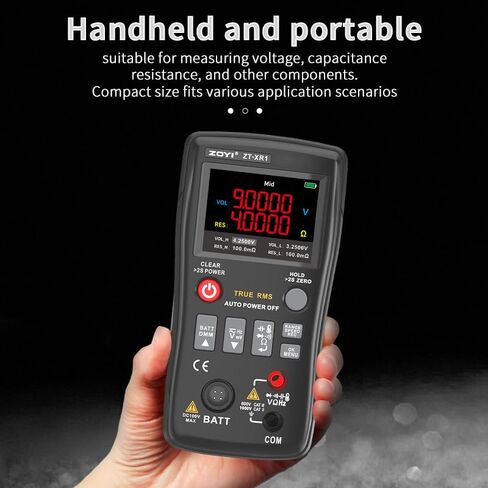 ZOYI Battery Internal Resistance Tester 2 in 1 multimeter Battery Voltage Meter Car Battery Tester for AAA AA Model 0.1mΩ-200Ω in Kuwait