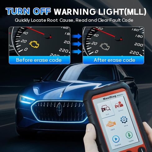 الماسح الضوئي Autel MaxiDiag MD808 PRO Obd2، ترقية MD806/MD805/MD802 أداة المسح التشخيصي للنظام بالكامل، 7 خدمات قراءة/مسح الرموز، بحث DTC، إعادة ضبط البطارية، تحديث مجاني مدى الحياة in Saudi Arabia