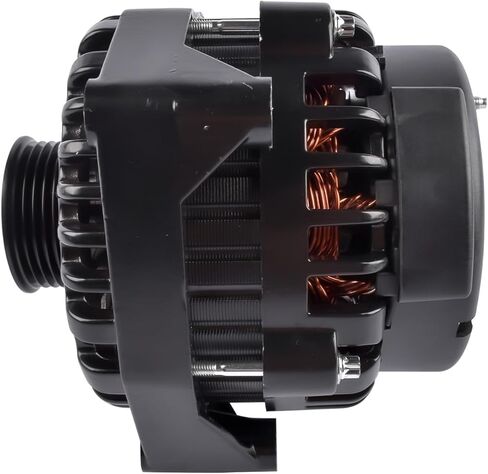 GELUOXI 220A 12V Black Alternator 4-Pin AD244 6 Grooves Replacement for GM LS Based Trucks Vans SUV Applications 1999-2006 in Saudi Arabia