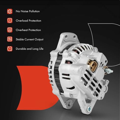 A-Premium Alternator Compatible with Dodge Raider 1989 & Mitsubishi Montero 1989-1994, 3.0L, 12V 75A 5-Groove Pulley Clockwise, Replace# 3730036010, 437736 in Saudi Arabia
