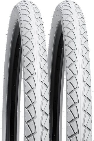 YUNSCM 2-PCS 26" إطارات الدراجة 26X1.95/50-559 و26" أنابيب الدراجة شديدة التحمل صمام Schrader AV32mm متوافق مع 26x1.75 26x1.90 26 x 1.95 26x2.0 إطارات وأنابيب الدراجة (W-1108)( أبيض) in Saudi Arabia