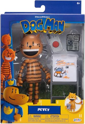 فيلم Dog Man Movie 5 بوصة Petey شخصية عمل مفصلية ، وجمع جميع شخصيات الحركة والألعاب الفخمة من قبل Jakks Pacific ، استنادًا إلى الفيلم in Kuwait
