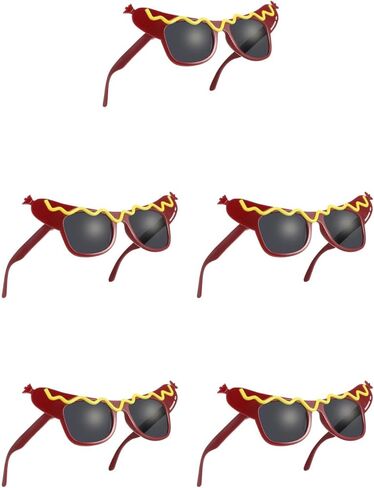 5pcs Funny Makeup Glasses for Dance Party Hot Dog Eyeglasses, Hot Dog Glasses, Eyeglasses for Masquerade, 7.08 x 2.75 x 5.90 Inch in Saudi Arabia