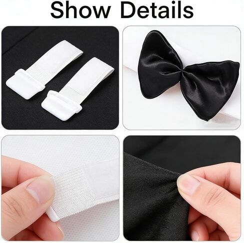 EVKILKJS Bunny Costume Set Bunny Accessories Rabbit Ear Headband Bow Tie Collar Long Gloves Costume Cuffs Tail for Easter Halloween in Kuwait