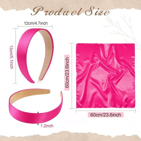 Jutom 2 Pcs 70s 60s Hippie Disco Costume Accessories for Women Boho Groovy Party Costume Set Headband Dangle Silk Scarf in Saudi Arabia