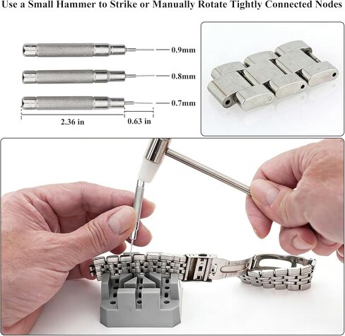 Watch Cushion & Watch Band Pin Removal 7 PCS Watch Movement Holder Straps Link Pin Repairing Tool Set in Saudi Arabia