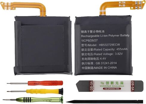 Duotipa New HB532729ECW Battery for Huawei Watch GT2 GT 2 46mm with Repair Tools Kit in Saudi Arabia