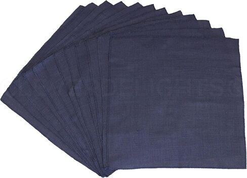 CleverDelights 12 Inch Ivory Burlap Squares - 12 Pack - Jute Burlap Fabric - Finished Edges - 12" x 12" in Saudi Arabia