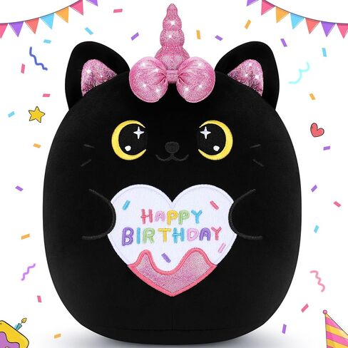 Auspicious beginning Birthday Gift Shark Plush Stuffed Animal, 11.8'' Kawaii Soft Birthday Shark Plush Toys with Holding Cute Birthday Cake Gift for Girls Boys, Children's Day, Anniversary in Saudi Arabia
