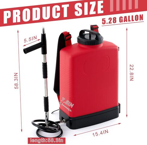 Xuhal 5.28 Gallon Backpack Water Fire Extinguisher, Refillable Manual Sprayer for Home, Warehouse & Emergency Fire Control(Red) in Kuwait