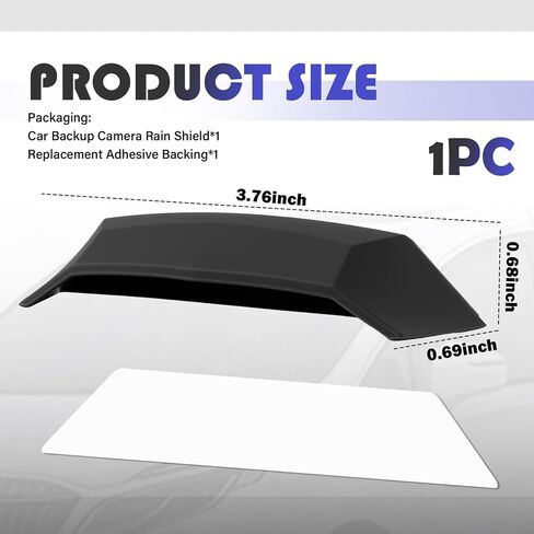 New Car Backup Camera Rain Shield,Wider & Longer Backup Camera for Car Rain Shield to Block Rains Water,Silicone Cars Rear View Backups Cameras Cover with Adhesive Backing in Kuwait