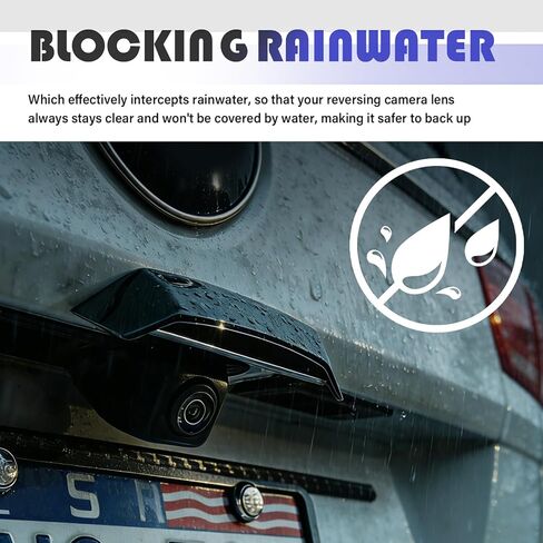 New Car Backup Camera Rain Shield,Wider & Longer Backup Camera for Car Rain Shield to Block Rains Water,Silicone Cars Rear View Backups Cameras Cover with Adhesive Backing in Kuwait