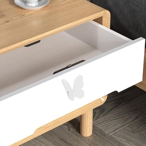 Butterfly Cabinet Drawer Pulls 1 Pair White Room Furniture Handles Cute Dresser Hardware for Cabinets and Kitchen Cupboards in Kuwait