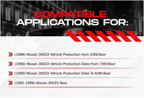 R1 Concepts Rear Brake Kit For 1989-1996 Nissan 300ZX| Blank Brake Rotors| Ceramic Brake Pads and Rotors Kit in Saudi Arabia