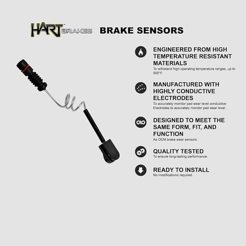 Hart Brakes Rear Brakes and Rotors Kit |Rear Brake Pads| Brake Rotors and Pads| Ceramic Brake Pads and Rotors |fits 2000-2005 Mercedes-Benz ML430, ML500, ML55 AMG in Kuwait