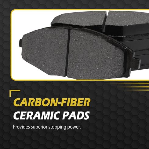 w/ABS 13.02" (331mm) Rear for Chevrolet Traverse Brake Kit and Wheel Hub Bearings, for Buick Enclave, GMC Acadia Limited, Saturn Outlook Vented Brakes Rotors and Ceramic Pads Replacement in Kuwait