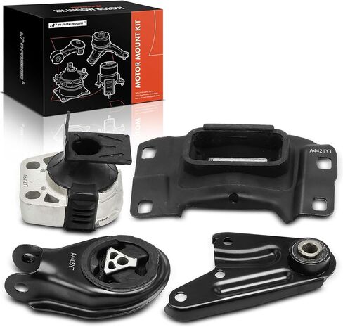 حامل محرك المحرك A-Premium وحامل ناقل الحركة ومجموعة تثبيت دعامة عزم الدوران متوافقة مع Mazda 3 2010 2.0L، مجموعة 4 قطع، استبدال # 5S4Z6038BB، 5S4Z6038CA in Saudi Arabia