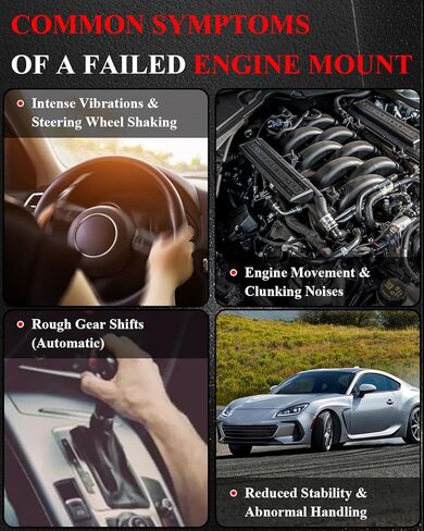 A5754 Rear Lower Engine Torque Strut Mount Compatible with 2011-2020 Dodge Journey 2.4L L4, Engine Motor Mount Replaces OE# 5147774AC EM4198 in Kuwait