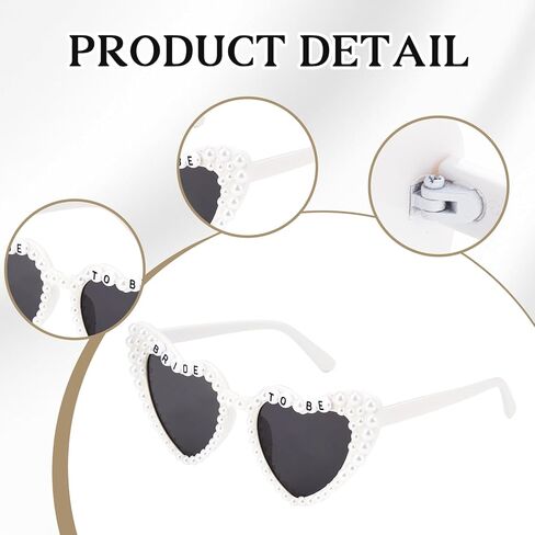 10PCS Heart Bride Sunglasses Bachelorette Party Favors Sunglasses Decorations Bride to Be Accessories Glasses for Wedding in Kuwait