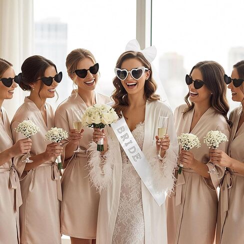 10PCS Heart Bride Sunglasses Bachelorette Party Favors Sunglasses Decorations Bride to Be Accessories Glasses for Wedding in Kuwait