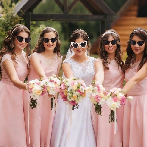 10PCS Heart Bride Sunglasses Bachelorette Party Favors Sunglasses Decorations Bride to Be Accessories Glasses for Wedding in Kuwait