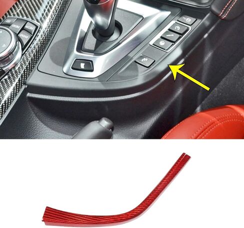 Real Carbon Fiber Interior Accessories Fit for BMW F80 F82 M3 M4 2014-2019 LHD Car Gear Shift Panel Side L Shape Trim Strips Protection Frame Cover 1 Piece Set (Carbon Fiber Black) in Saudi Arabia