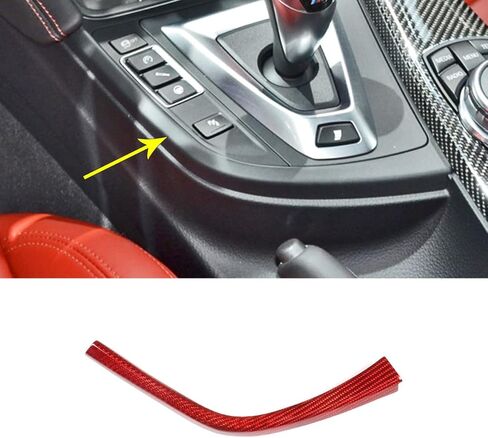 Real Carbon Fiber Interior Accessories Fit for BMW F80 F82 M3 M4 2014-2019 LHD Car Gear Shift Panel Side L Shape Trim Strips Protection Frame Cover 1 Piece Set (Carbon Fiber Black) in Saudi Arabia