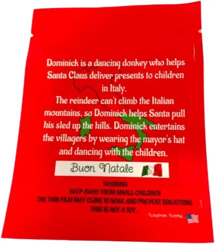Dominick The Donkey Christmas Ornament Set with Special Italian Legend Gift Bag Hand Painted Holiday Home Decoration in Saudi Arabia