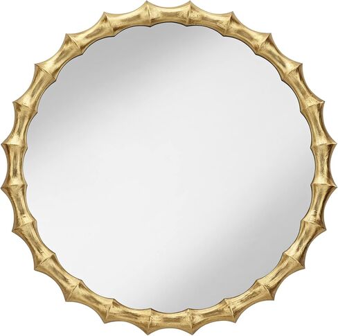 مرآة حائط مستديرة على شكل عظمة ذهبية من Uttermost Ilium مقاس 86.36 سم × 86.36 سم in Saudi Arabia
