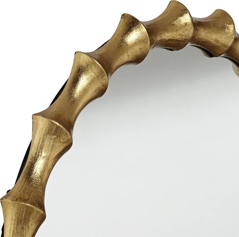مرآة حائط مستديرة على شكل عظمة ذهبية من Uttermost Ilium مقاس 86.36 سم × 86.36 سم in Saudi Arabia