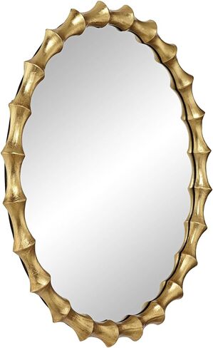 مرآة حائط مستديرة على شكل عظمة ذهبية من Uttermost Ilium مقاس 86.36 سم × 86.36 سم in Saudi Arabia