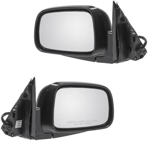 مرآة باب كهربائية - طقم من 2 - أسود مزخرف - متوافق مع سيارة هوندا CR-V 2002-2006 in Kuwait