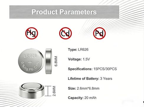 30 حزمة 1.5 فولت AG4 LR626 بطارية زر قلوية L626 LR626 LR66 SR626 377 SR626SW بطاريات عملة خلايا للساعات الآلات الحاسبة اللعب in Kuwait