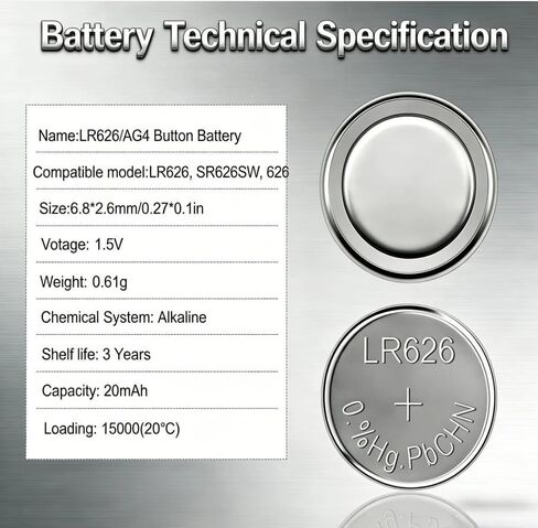 30 حزمة 1.5 فولت AG4 LR626 بطارية زر قلوية L626 LR626 LR66 SR626 377 SR626SW بطاريات عملة خلايا للساعات الآلات الحاسبة اللعب in Kuwait