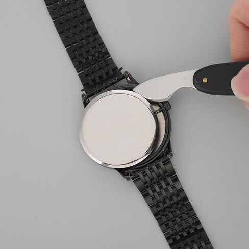 Watch Back Opener Tool Watch Case Knife Watchmaker Tools 20mm Width Watches Back Case Opener Remover Removal Knife Watches Bezel Removal Tool Aluminum Handle Repair Replacing, Black in Kuwait