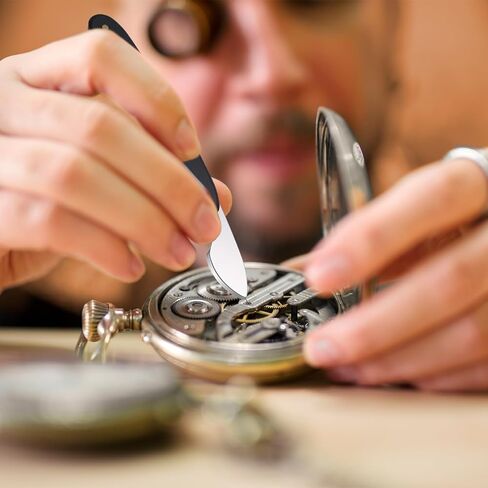 Watch Back Opener Tool Watch Case Knife Watchmaker Tools 20mm Width Watches Back Case Opener Remover Removal Knife Watches Bezel Removal Tool Aluminum Handle Repair Replacing, Black in Kuwait