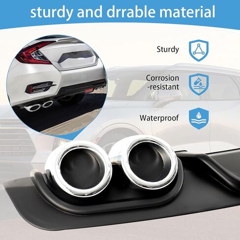 Universal Car Rear Bumper Lip Diffuser 4 Holes Exhaust Pipe Black 50inch Rear Bumper Lip Spoiler in Kuwait