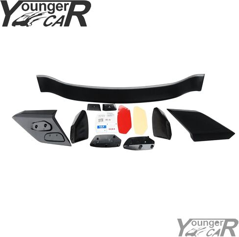 YOUNGERCAR Trunk Rear Spoiler Wing Fit for 2016-2021 10th Honda Civic Sedan FK7 4DR Type-R Style ABS Unpainted Matte Black Rear Trunk Splitter Wing Spoiler in Kuwait