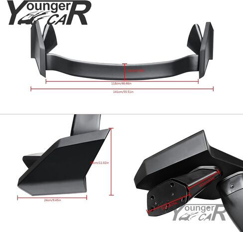 YOUNGERCAR Trunk Rear Spoiler Wing Fit for 2016-2021 10th Honda Civic Sedan FK7 4DR Type-R Style ABS Unpainted Matte Black Rear Trunk Splitter Wing Spoiler in Kuwait