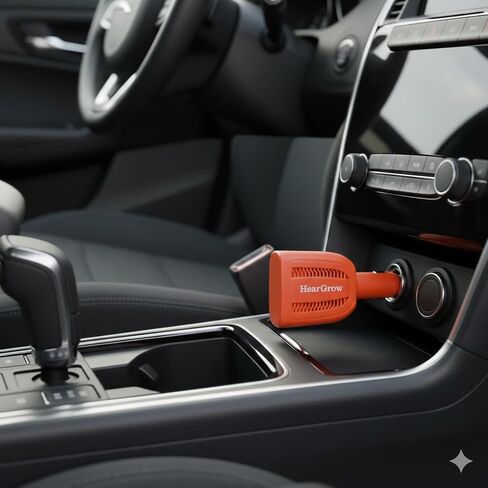 محول طاقة السيارة 100 وات، محول قابس مخرج تيار متردد من 12 فولت إلى 110 فولت، 18 وات USB-C PD & QC 3.0 منافذ شحن سريعة، محول سيارة لاسلكي صغير للغاية لأجهزة الكمبيوتر المحمول والكمبيوتر اللوحي والهواتف الذكية - برتقالي in Kuwait