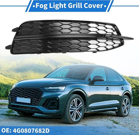 1pc Fog Light Grill for Audi A6 C7 2011-2014 Durable ABS Black Front Right Front Lower Bumper Fog Light Cover Inserts in Saudi Arabia