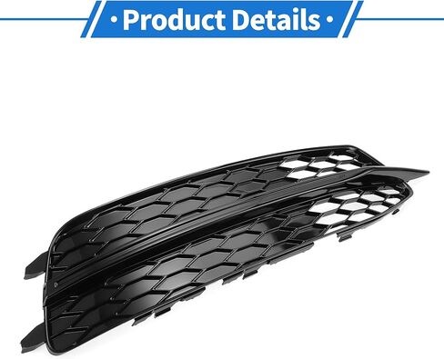 1pc Fog Light Grill for Audi A6 C7 2011-2014 Durable ABS Black Front Right Front Lower Bumper Fog Light Cover Inserts in Saudi Arabia