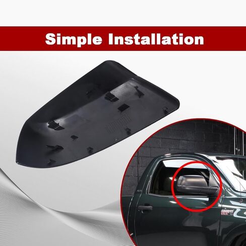 Front Half Mirror Cap Cover For Toyota Tundra Sequoia 2007-2021 Replace 87915-0C040, 87945-0C020, Driver & Passenger Side Mirror Cap Cover.（Textured Black） in Kuwait
