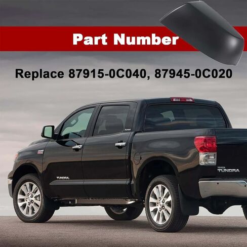 Front Half Mirror Cap Cover For Toyota Tundra Sequoia 2007-2021 Replace 87915-0C040, 87945-0C020, Driver & Passenger Side Mirror Cap Cover.（Textured Black） in Kuwait