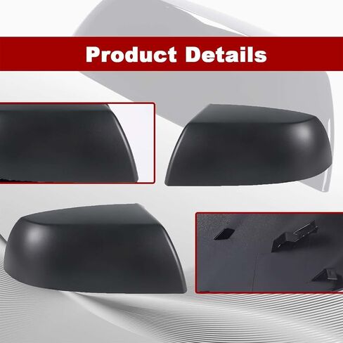 Front Half Mirror Cap Cover For Toyota Tundra Sequoia 2007-2021 Replace 87915-0C040, 87945-0C020, Driver & Passenger Side Mirror Cap Cover.（Textured Black） in Kuwait