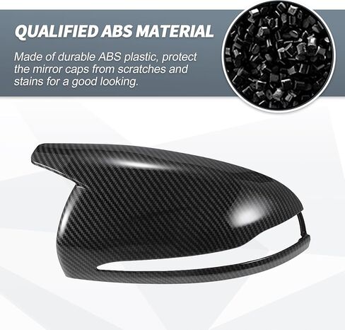 X AUTOHAUX Pair Car Rear View Driver Passenger Side Mirror Cover Cap Replacement Black Carbon Fiber for Mercedes-Benz C E CLASS W205 W213 W238 W222 C217 Mirror Guard Covers Decoration Trims in Saudi Arabia