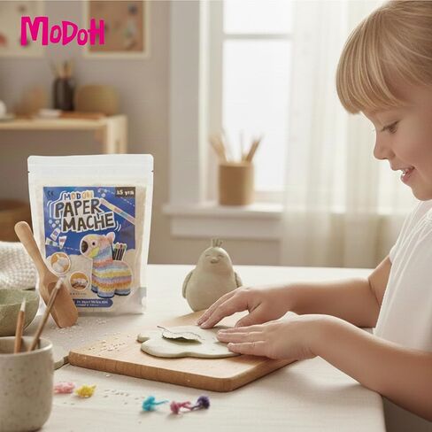 مسحوق Mache Paper الفوري 1.1 رطل أبيض ، ورقة Mache Mix كائن لتزيين ، الورق الأبيض الطين Mache Clay للرسم ، والطين الفن مثالي للفنانين ومشاريع الحرف اليدوية in Kuwait